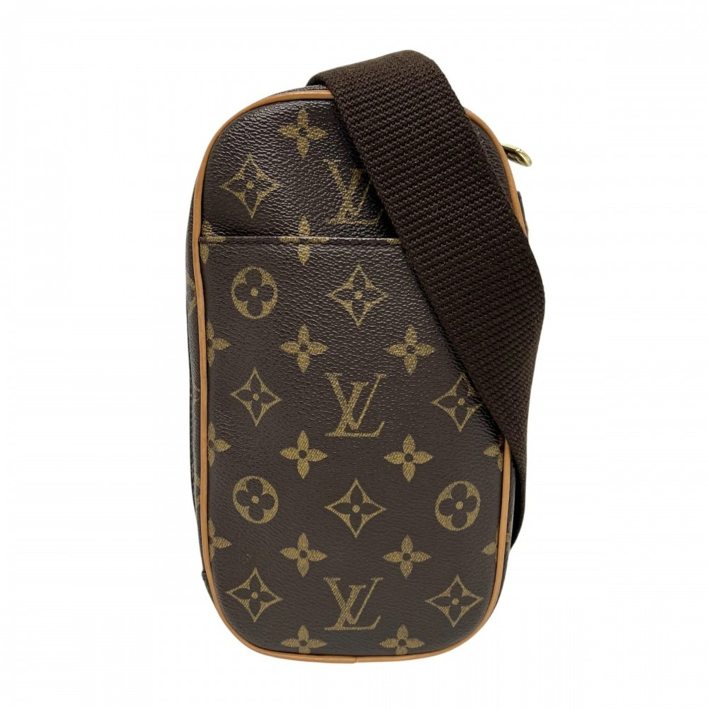 LOUIS VUITTON Brown Monogram Canvas Pochette Hobo Bag